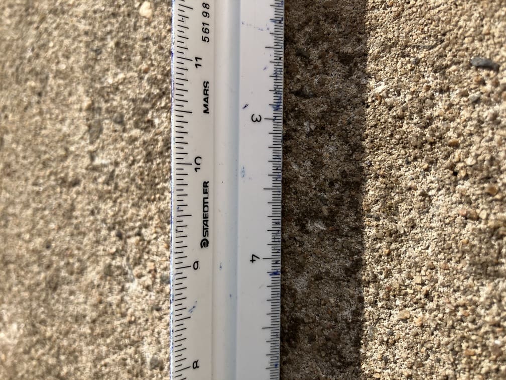 Measuring a slab area before estimating materials