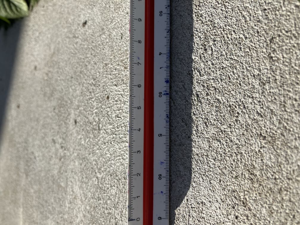 Measuring the width of a concrete path